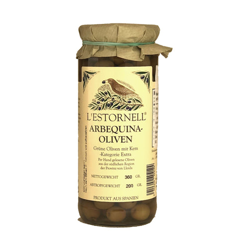 L'Estornell Premium Arbequina Olives 370 g