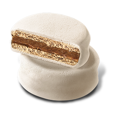 White chocolate alfajor