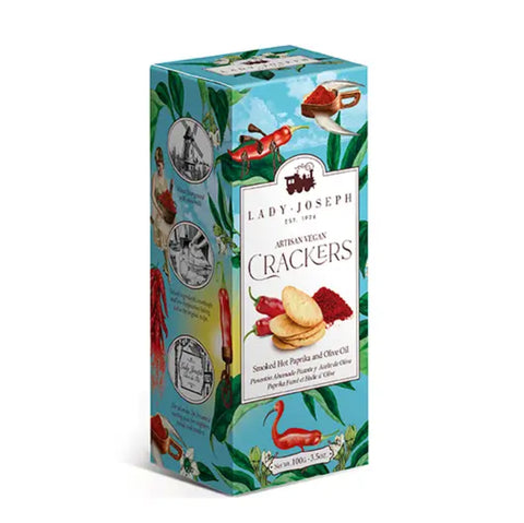 Lady Joseph Crackers végétaliens au paprika épicé fumé et à l'huile d'olive 100 g