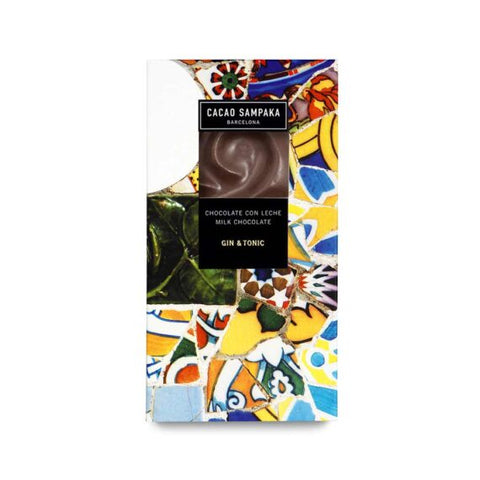 Cacao Sampaka Barre de chocolat au lait de luxe Gin&Tonic 75 g
