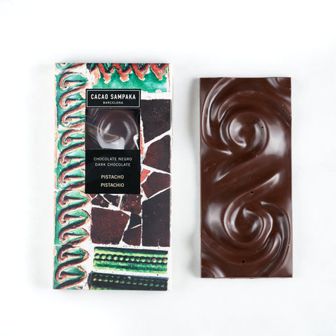 Cacao Sampaka Luxury Chocolate Negro con Pistacho 75 g