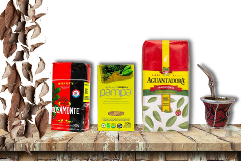 Pack Premium Yerba Mate Argentina – Aguantadora 1Kg, Rosamonte 1/2 Kg and Pampa Orgánica
