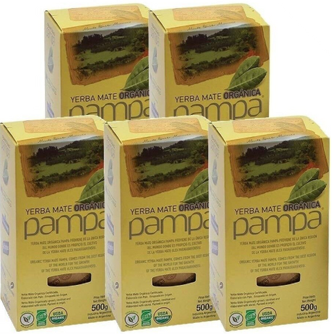 AVAILABLE IN-STORE ONLY - BEST BEFORE: FEB-08-2025 Pampa Organic Mate Tea 10 X 500g