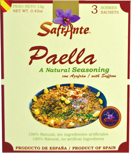 Saison de Paella naturelle avec safran 3 x 4 g
