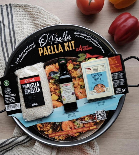 Kit Paella Española - Sartén 34cm e Ingredientes Esenciales