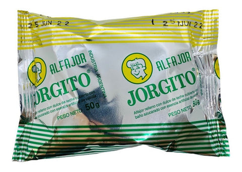 Jorgito Glazed Dulce de Leche Alfajor with Sugar Coating, Pack of 3