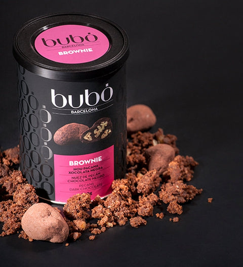 Bubo Barcelona Bombones de Pecan y Chocolate Negro 100 g