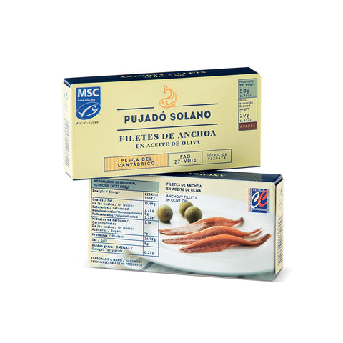 Pujado Solano Anchovy Fillets in Olive Oil 50 g