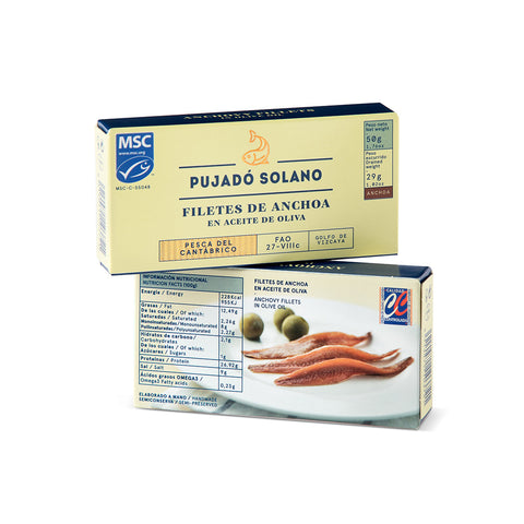 Pujado Solano Filets d'Anchois à l'Huile d'Olive 50 g