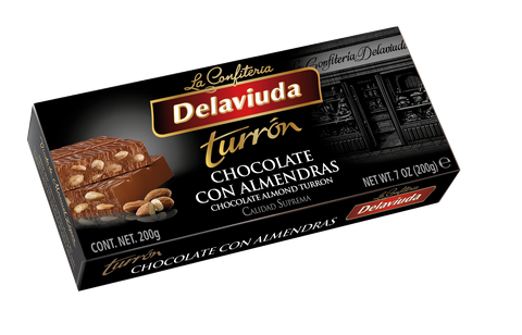 Delaviuda Turrón De Chocolate Con Almendras 200 g