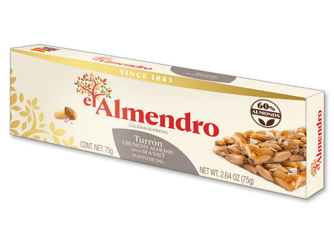 El Almendro Almond Turron With Sea Salt 75 g