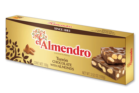 Touron au chocolat et aux amandes El Almendro 100 g