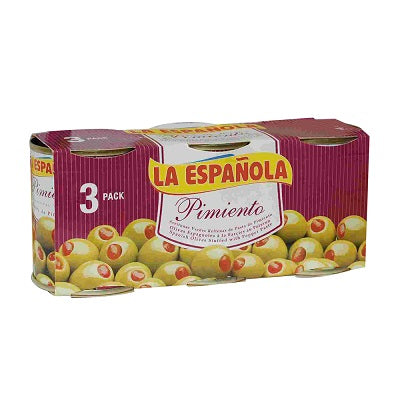 Aceitunas Rellenas de Pimiento Rojo La Española (3 x 50 g)