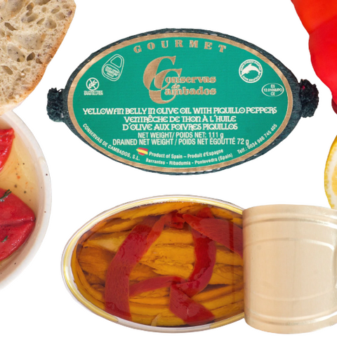 Conservas de Cambados Ventresca de Rabil en Aceite de Oliva con Pimientos del Piquillo 111g