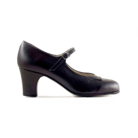 Begoña Cervera Flamenco Shoe "Black Básic" Leather