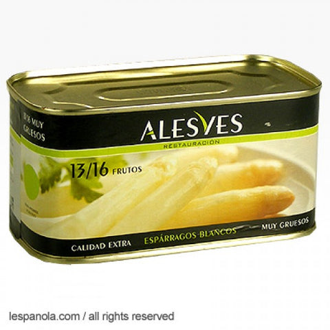 Asperges blanches extra épaisses d'Alesves 660 g