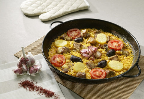 Enamelled Steel Paella Pan For Induction