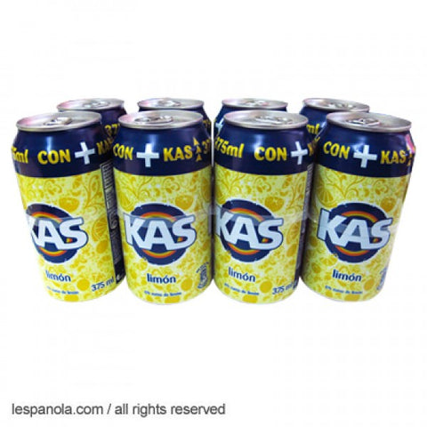 Kas Lemon Soda Soft Drink 8 x 330ml Cans