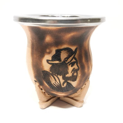 Artististic Engraved Mate Pumpkin Gourd