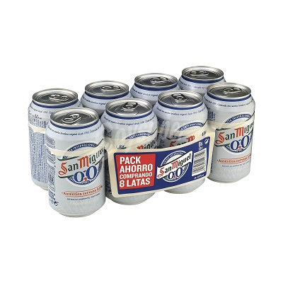 San Miguel 0.0% Non-Alcoholic Beer 8 x 330 ml