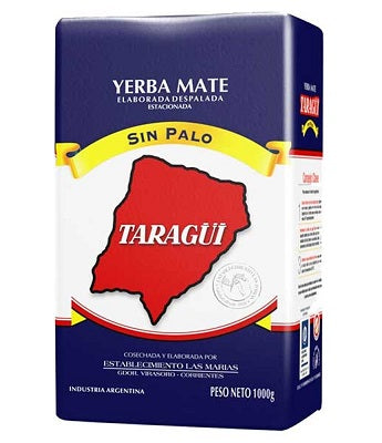  Taragüi Yerba Mate with Stems, 1kg - 2.2 lbs (Red Pack) :  Grocery & Gourmet Food