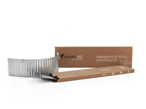 Paravientos universal para paella – Protector de viento de acero galvanizado