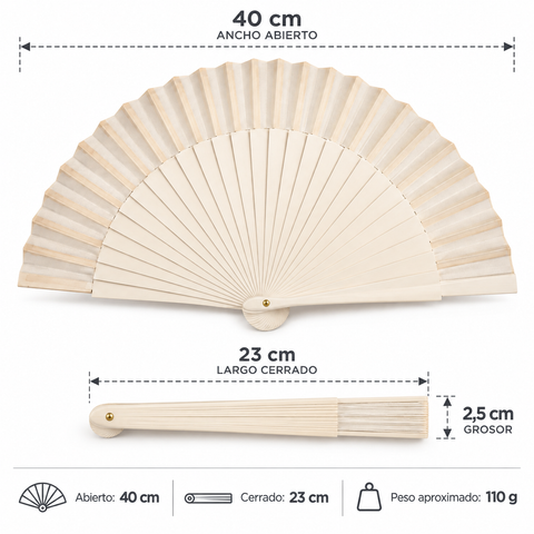 Petit éventail traditionnel espagnol en bois