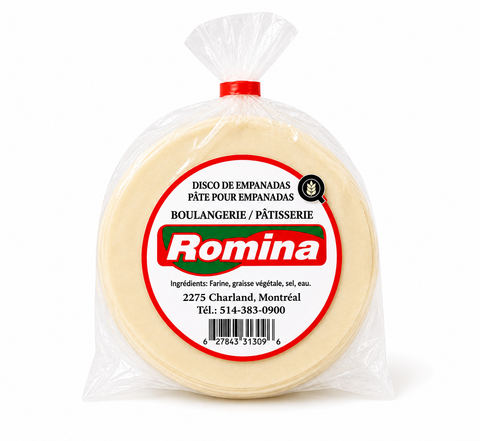 (SOLO PARA RECOGER) Discos de masa para empanadas congelados ROMINA – Paquete de 12