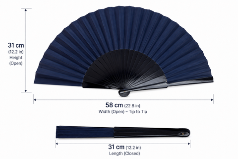 Éventail traditionnel espagnol Pericón – bois, 31 CM