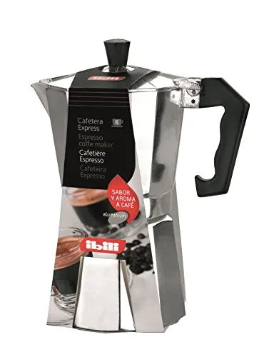 Ibili Aluminum Six Cup Espresso Coffee Maker