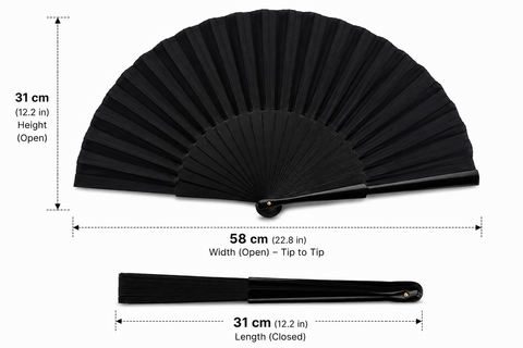 Éventail traditionnel espagnol Pericón – bois, 31 CM