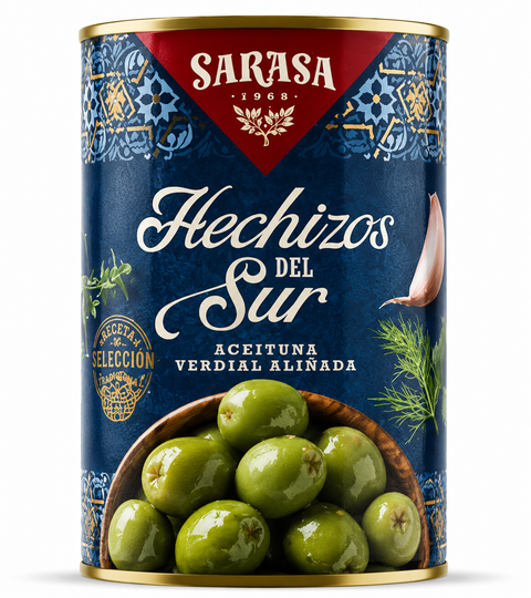 Sarasa (Petite Espagne) - Delicias Del Sur - Olives vertes marinées traditionnelles 350 g