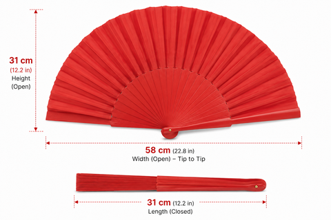 Éventail traditionnel espagnol Pericón – bois, 31 CM