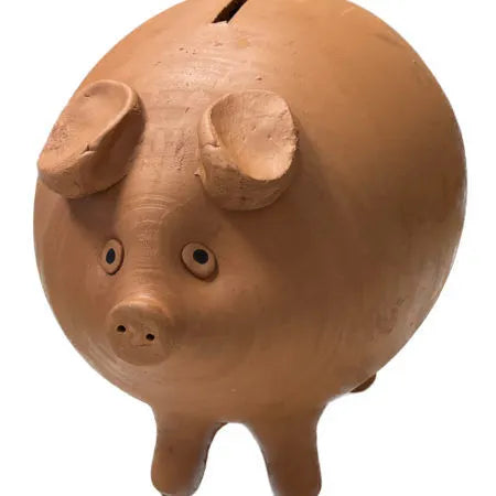 (PICKUP ONLY) Handmade Terracotta Piggy Bank