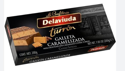 26. 70607 Delaviuda Milk Chocolate and caramelised biscuit turron 200 g