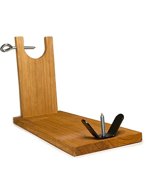 Kit de support à jambon en bois rustique avec couteau à trancher le jambon et housse de protection