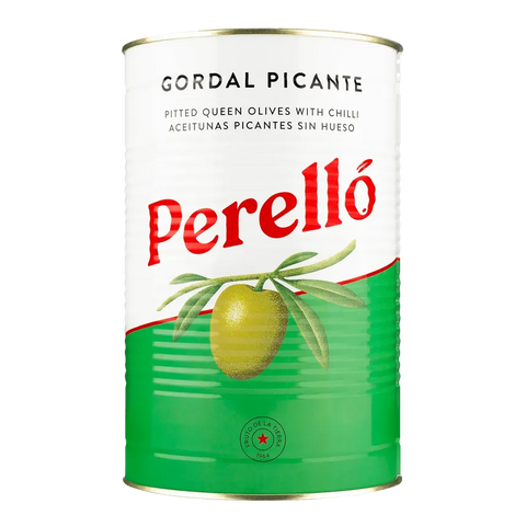 (PICKUP ONLY) Perello Spicy Pitted Gordal Queen Olives – 4.15 kg
