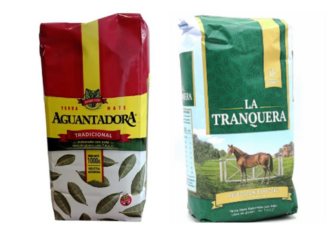 Yerba Mate Duo: La Tranquera 1kg + Aguantadora 1kg