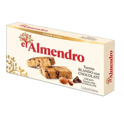03. 87507 El Almendro Creamy Almond Turrón Blando with Chocolate – 200 g