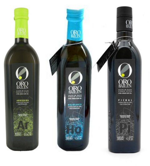 1. Oro Bailen Olive Oil Trio – Arbequina, Picual & Hojiblanca 500ml