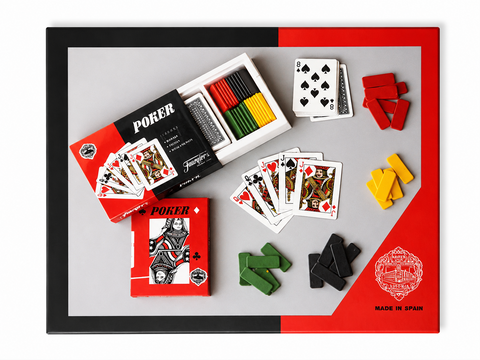 Set de poker Fournier – Cartes, jetons et instructions