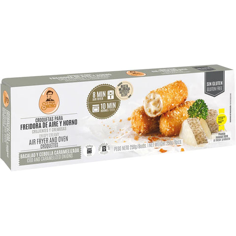 (À EMPORTER UNIQUEMENT) Croquettes espagnoles de morue et oignon caramélisé – Croquetas de Bacalao y Cebolla Caramelizada 200g