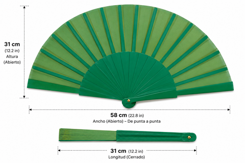 Éventail traditionnel espagnol Pericón – bois, 31 CM