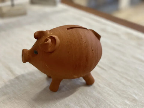 (PICKUP ONLY) Handmade Terracotta Piggy Bank