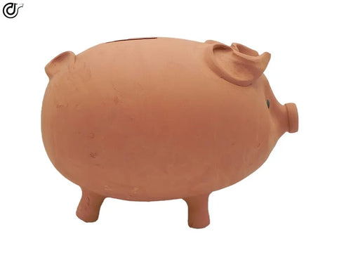 (PICKUP ONLY) Handmade Terracotta Piggy Bank