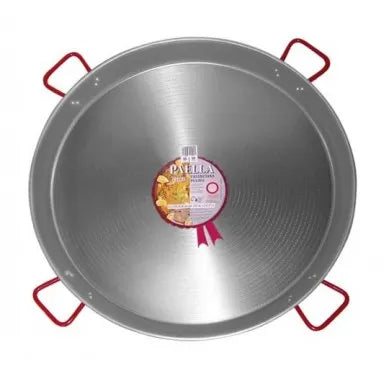 Paellera de acero pulido