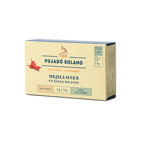 Moules Pujado Solano en sauce piquante 120 g