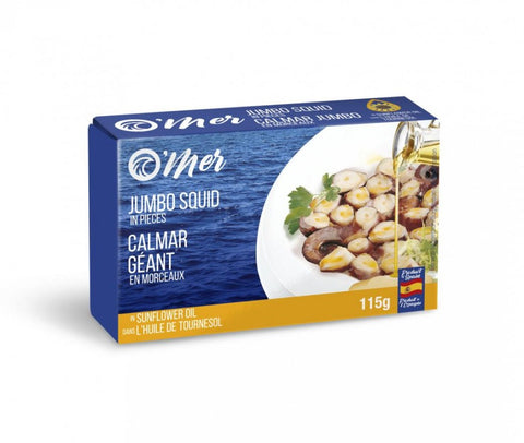 Jumbo Squid in Sunflower Oil OMER 115g