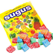 Sugus 700g Candy Bag with different flavors.