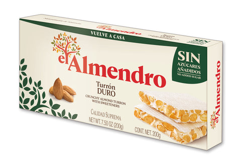 El Almendro Duro Turron With No Added Sugar 200 g